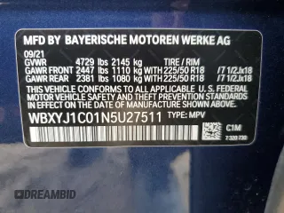 2022 BMW X2 xDrive28i with VIN WBXYJ1C01N5U27511, listed as a Copart auction lot 78460654 with 71,760 mi miles and Salvage Title. Bid and sale history available at carsss.com. Image 12.