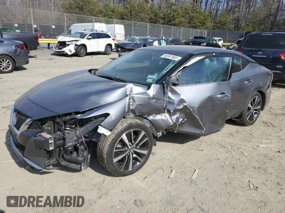 2021 Nissan Maxima SV z VIN 1N4AA6CV2MC507519, wystawiony jako Copart lot #46581965 z przebiegiem 77 944 mil mil oraz Szkoda całkowita • Salvage title. Historia ofert i sprzedaży dostępna na DreamBid. Obrazek 1.