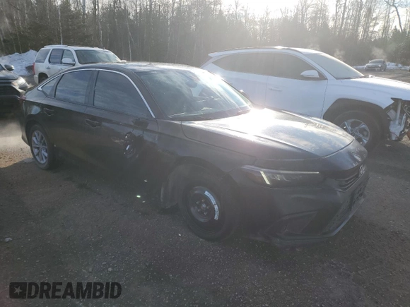 2024 Honda Civic Sedan EX with VIN 2HGFE2F36RH109808, listed as a Copart auction lot 81100254 with 46,439 mi miles and Salvage Title. Bid and sale history available at carsss.com. Image 4.