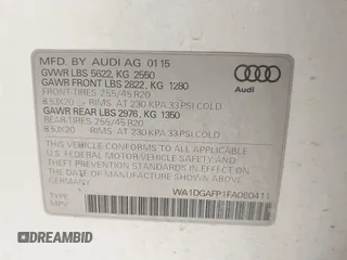 2015 Audi Q5 Premium Plus с VIN WA1DGAFP1FA090411, выставлен на аукционе IAAI как лот 41776189 с пробегом 117 080 миль миль и . История ставок и продаж доступна на DreamBid. Изображение 9.