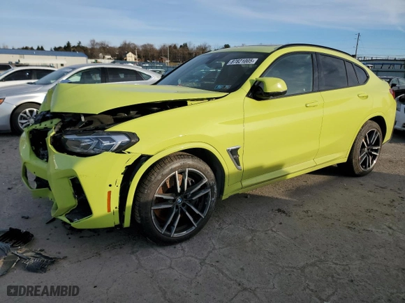 2022 BMW X4 M with VIN 5YM23EC04N9L46944, listed as a Copart auction lot 87821005 with 15371 miles and Salvage Title. Bid and sale history available at carsss.com. Image 1.