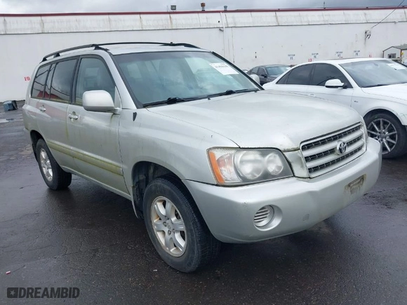 2003 Toyota Highlander with VIN JTEHF21A230100962, listed as a IAAI auction lot 41494448 with 255,455 mi miles. Bid and sale history available at carsss.com. Image 1.