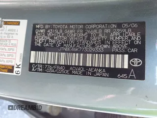 2007 Toyota Camry CE with VIN JTNBE46K773029333, listed as a IAAI auction lot 42049061 with 148,600 mi miles. Bid and sale history available at carsss.com. Image 9.