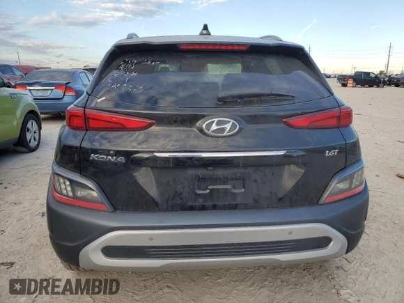 2023 Hyundai Kona Limited with VIN KM8K53A33PU971657, listed as a Copart auction lot 41685935 with 29,859 mi miles and Salvage Title. Bid and sale history available at carsss.com. Image 6.
