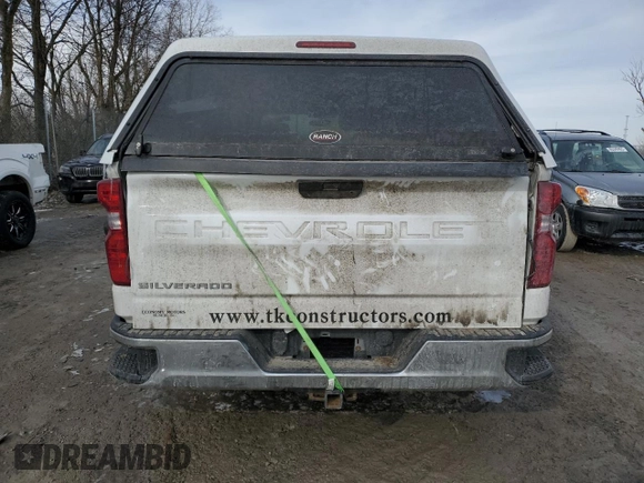 2020 Chevrolet Silverado 1500 Work Truck with VIN 3GCNWAEF7LG281916, listed as a Copart auction lot 44755725 with 128,304 mi miles and Salvage Title. Bid and sale history available at DreamBid. Image 6.