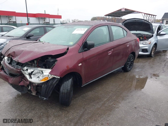 2020 Mitsubishi Mirage G4 SE with VIN ML32F4FJ3LHF11891, listed as a IAAI auction lot 40933694 with 92,265 mi miles. Bid and sale history available at carsss.com. Image 18.
