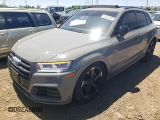 2019 Audi SQ5 Premium Plus with VIN WA1B4AFY9K2075023, listed as a Copart auction lot 57609334 with Not Provided miles and Salvage Title. Bid and sale history available at DreamBid. Image 1.
