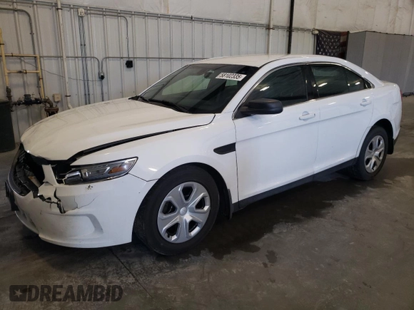 2013 Ford Police Interceptor with VIN 1FAHP2M84DG124494, listed as a Copart auction lot 58102335 with 157,614 mi miles and Salvage title. Bid and sale history available at DreamBid. Image 1.