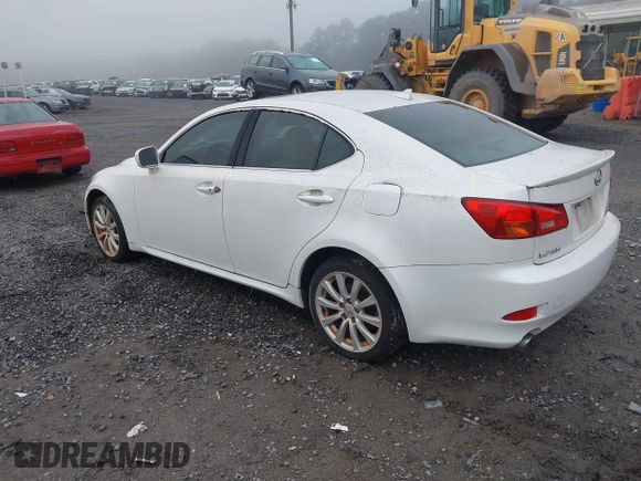 2008 Lexus IS 250 with VIN JTHCK262185021125, listed as a IAAI auction lot 42116078 with 161,617 mi miles. Bid and sale history available at carsss.com. Image 3.