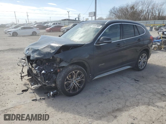 2017 BMW X1 xDrive28i with VIN WBXHT3Z31H4A57021, listed as a Copart auction lot 46507885 with 165,071 mi miles and Salvage Title. Bid and sale history available at carsss.com. Image 1.