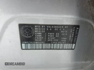 2014 Volkswagen Jetta TDI w/Sunroof with VIN 3VWPL7AJ2EM604382, listed as a Copart auction lot 82899864 with 178,635 mi miles and Salvage title. Bid and sale history available at DreamBid. Image 12.