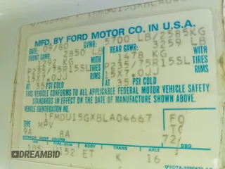 1981 Ford Bronco with VIN 1FMDU15GXBLA04667, listed as a IAAI auction lot 42564029 with 8,852 mi miles and . Bid and sale history available at DreamBid. Image 9.