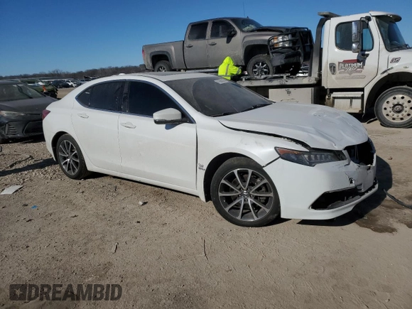 2015 Acura TLX V6 Tech with VIN 19UUB3F59FA008425, listed as a Copart auction lot 41960845 with 155,290 mi miles and Salvage Title. Bid and sale history available at carsss.com. Image 4.