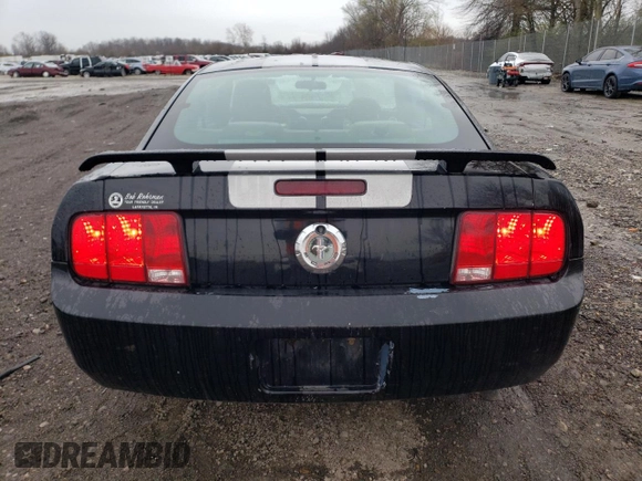 2006 Ford Mustang Standard with VIN 1ZVFT80N265241966, listed as a Copart auction lot 51570835 with 191,147 mi miles and Salvage Title. Bid and sale history available at carsss.com. Image 6.