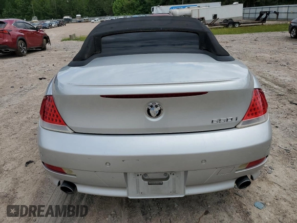 2006 BMW 6 Series 650Ci z VIN WBAEK13406CN75613, wystawiony jako Copart lot #56288515 z przebiegiem 191 640 mil mil oraz Szkoda całkowita • Salvage title. Historia ofert i sprzedaży dostępna na DreamBid. Obrazek 6.