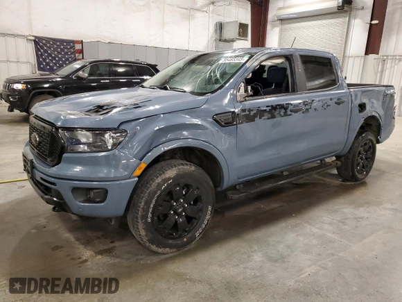 2023 Ford Ranger XL with VIN 1FTER4FH9PLE34829, listed as a Copart auction lot 55485345 with 34,046 mi miles and Salvage title. Bid and sale history available at DreamBid. Image 1.