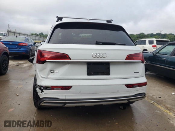 2021 Audi Q5 Premium Plus with VIN WA1BAAFY6M2010268, listed as a Copart auction lot 60370325 with 38,227 mi miles and Salvage title. Bid and sale history available at DreamBid. Image 6.