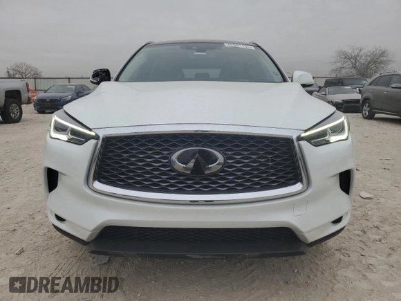 2023 Infiniti QX50 Luxe with VIN 3PCAJ5BA8PF121360, listed as a Copart auction lot 42991135 with 16,340 mi miles and Salvage title. Bid and sale history available at DreamBid. Image 5.