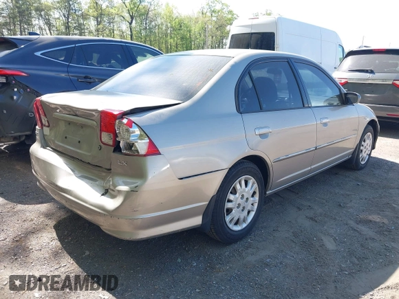 2004 Honda Civic LX with VIN 2HGES16524H504612, listed as a IAAI auction lot 42098301 with 140,551 mi miles and . Bid and sale history available at DreamBid. Image 4.