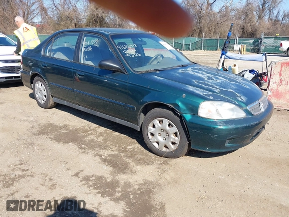 2000 Honda Civic VP with VIN 2HGEJ6615YH579906, listed as a IAAI auction lot 41683779 with 159,701 mi miles. Bid and sale history available at carsss.com. Image 1.