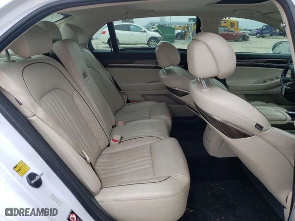 2017 Genesis G90 3.3T Premium with VIN KMHG34JA9HU029954, listed as a Copart auction lot 84631634 with 99,918 mi miles and Salvage Title. Bid and sale history available at carsss.com. Image 10.