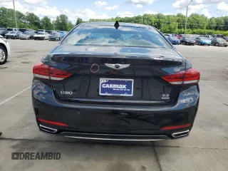 2018 Genesis G80 3.8L with VIN KMHGN4JE8JU240226, listed as a Copart auction lot 61065465 with 39,863 mi miles and Salvage title. Bid and sale history available at DreamBid. Image 6.