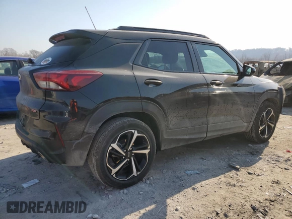 2021 Chevrolet TrailBlazer RS with VIN KL79MTSL6MB035735, listed as a Copart auction lot 48137355 with 78,098 mi miles and Salvage Title. Bid and sale history available at carsss.com. Image 3.