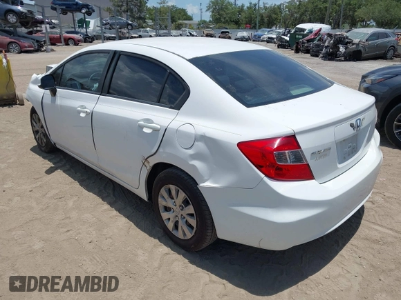 2012 Honda Civic LX z VIN 19XFB2F50CE022045, wystawiony jako IAAI lot #42380684 z przebiegiem 179 026 mil mil oraz . Historia ofert i sprzedaży dostępna na DreamBid. Obrazek 3.
