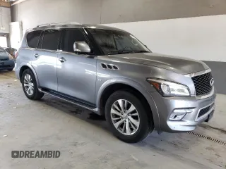 2017 Infiniti QX80 with VIN JN8AZ2NE1H9154366, listed as a Copart auction lot 59975204 with 130,499 mi miles and Salvage Title. Bid and sale history available at carsss.com. Image 4.