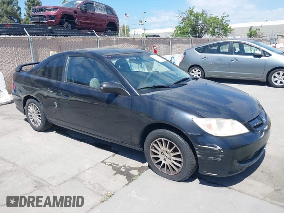 2005 Honda Civic Cpe LX with VIN 1HGEM22555L067506, listed as a IAAI auction lot 42149359 with 204,616 mi miles. Bid and sale history available at carsss.com. Image 1.