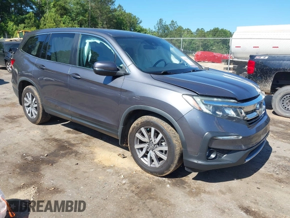 2019 Honda Pilot EX-L z VIN 5FNYF5H59KB036434, wystawiony jako IAAI lot #42320528 z przebiegiem 146 938 mil mil oraz . Historia ofert i sprzedaży dostępna na DreamBid. Obrazek 1.