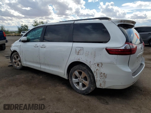 2017 Toyota Sienna LE Auto Access Seat с VIN 5TDKZ3DC5HS854768, выставлен на аукционе Copart как лот 56375655 с пробегом 107 198 миль миль и Списание • Salvage title. История ставок и продаж доступна на DreamBid. Изображение 2.