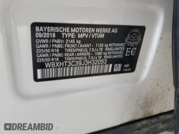 2018 BMW X1 xDrive28i с VIN WBXHT3C39J3H32053, выставлен на аукционе Copart как лот 58036695 с пробегом 169 152 миль миль и Списание • Salvage title. История ставок и продаж доступна на DreamBid. Изображение 14.