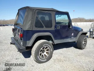 2003 Jeep Wrangler X with VIN 1J4FA39S53P363235, listed as a Copart auction lot 47496685 with 236,575 mi miles and Salvage Title. Bid and sale history available at carsss.com. Image 3.