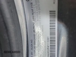 2015 Audi A3 Premium z VIN WAU6CLFF4F1115361, wystawiony jako Copart lot #44633145 z przebiegiem 86 431 mil mil oraz Szkody całkowita. Historia ofert i sprzedaży dostępna na DreamBid. Obrazek 14.