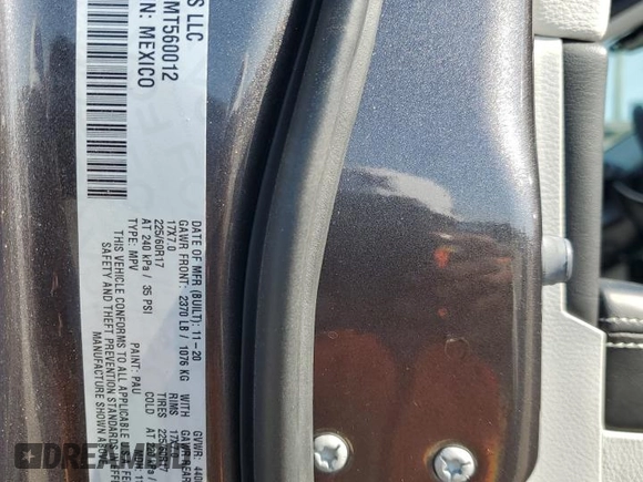 2021 Jeep Compass Altitude with VIN 3C4NJCBB5MT560012, listed as a Copart auction lot 52646345 with 40,184 mi miles and Salvage title. Bid and sale history available at DreamBid. Image 14.