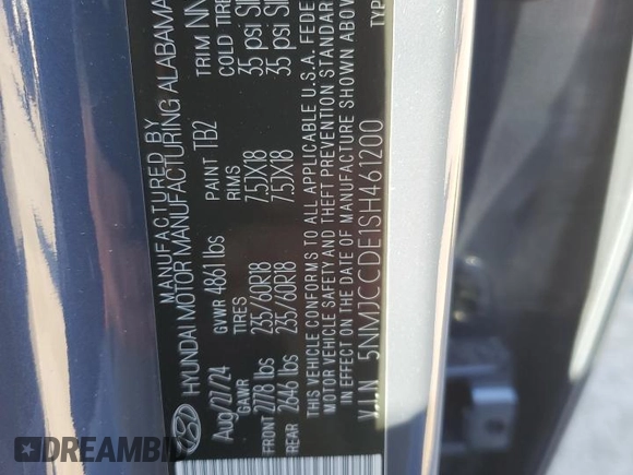 2025 Hyundai Tucson SEL Convenience with VIN 5NMJCCDE1SH461200, listed as a Copart auction lot 77150384 with 914 mi miles and Salvage Title. Bid and sale history available at carsss.com. Image 13.