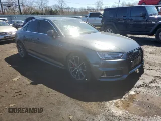 2018 Audi S4 Premium Plus with VIN WAUB4AF46JA093189, listed as a Copart auction lot 52368945 with 98,579 mi miles and Salvage Title. Bid and sale history available at carsss.com. Image 4.