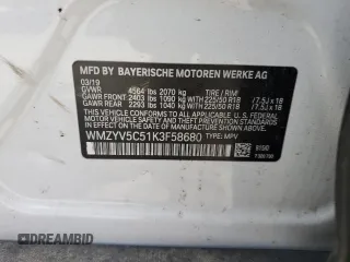 2019 MINI Countryman Cooper with VIN WMZYV5C51K3F58680, listed as a Copart auction lot 67230974 with 58,029 mi miles and Salvage Title. Bid and sale history available at carsss.com. Image 13.