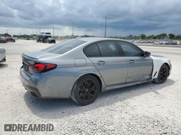 2023 BMW 5 Series 530i with VIN WBA53BH08PWY14852, listed as a Copart auction lot 60322765 with 15,425 mi miles and Clean title. Bid and sale history available at DreamBid. Image 3.