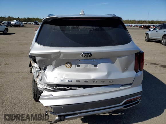 2021 Kia Sorento EX with VIN KNDRH4LG0M5033315, listed as a Copart auction lot 47293725 with 50,214 mi miles and Salvage title. Bid and sale history available at DreamBid. Image 6.