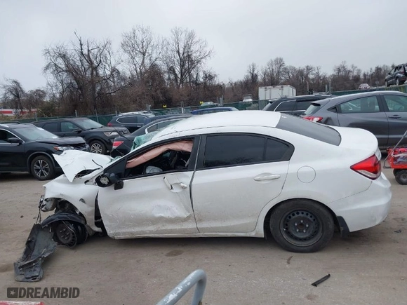 2013 Honda Civic Sdn LX with VIN 2HGFB2F57DH601377, listed as a IAAI auction lot 41226817 with 1 mi miles. Bid and sale history available at carsss.com. Image 15.