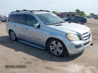 2009 Mercedes-Benz GL-Class 4.6L with VIN 4JGBF71E99A530173, listed as a IAAI auction lot 42055905 with 265,254 mi miles. Bid and sale history available at carsss.com. Image 1.
