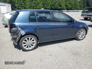 2013 Volkswagen Golf TDI w/Sunroof & Nav with VIN WVWNM7AJ0DW132074, listed as a Copart auction lot 64827005 with 141,056 mi miles and Salvage title. Bid and sale history available at DreamBid. Image 3.