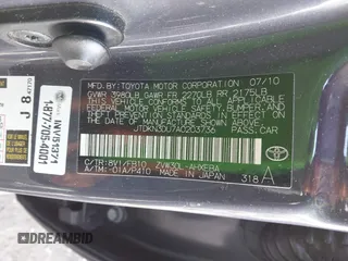2010 Toyota Prius II z VIN JTDKN3DU7A0203736, wystawiony jako IAAI lot #42489650 z przebiegiem 425 314 mil mil oraz . Historia ofert i sprzedaży dostępna na DreamBid. Obrazek 9.