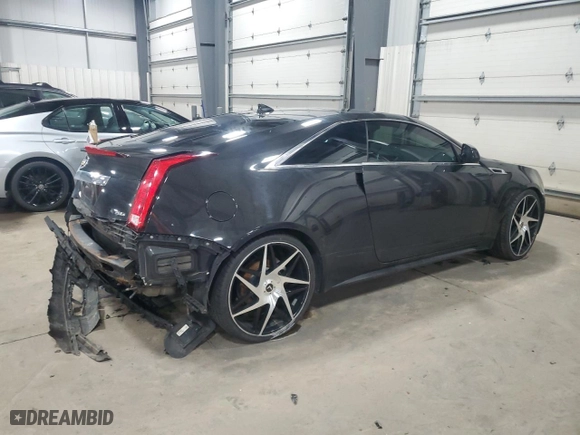 2013 Cadillac CTS Coupe Premium with VIN 1G6DS1E39D0100885, listed as a Copart auction lot 43530745 with 121,045 mi miles and Salvage Title. Bid and sale history available at carsss.com. Image 3.