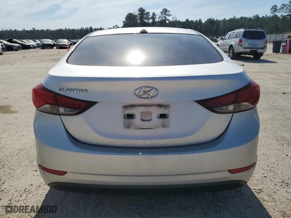 2016 Hyundai Elantra SE with VIN 5NPDH4AE6GH715101, listed as a Copart auction lot 46816715 with 133,348 mi miles and Salvage Title. Bid and sale history available at carsss.com. Image 6.