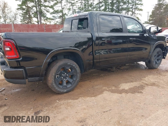 2025 Ram 1500 Big Horn with VIN 1C6SRFFP4SN560753, listed as a IAAI auction lot 41143013 with 1 mi miles. Bid and sale history available at carsss.com. Image 4.