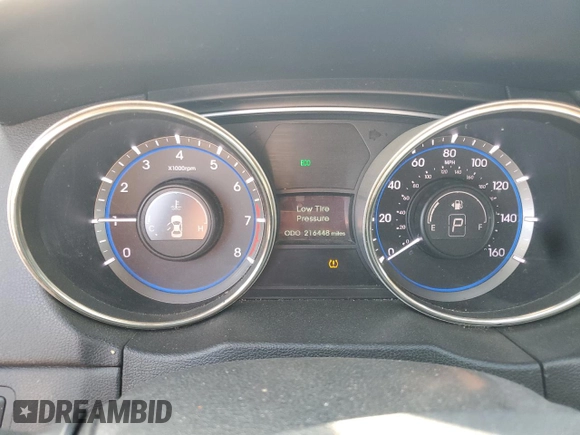 2013 Hyundai Sonata Limited with VIN 5NPEC4AC2DH543825, listed as a Copart auction lot 53912105 with 216,448 mi miles and Clean Title. Bid and sale history available at carsss.com. Image 9.