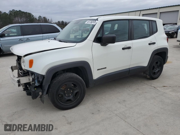 2017 Jeep Renegade Sport with VIN ZACCJBAB7HPG05614, listed as a Copart auction lot 45730315 with 152,655 mi miles and Salvage Title. Bid and sale history available at carsss.com. Image 1.
